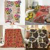 Illustrator J Josef F Frank Retro Pattern Throw Flannel Throw Blanket Suitable for Sofa Living Room Bedroom