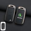 FMO3 Zinc Alloy Leather Car Remote Key Case Cover Protector Shell Fob For Skoda Superb A7 Kodiaq Octavia A7 A8 Keychain Accessories