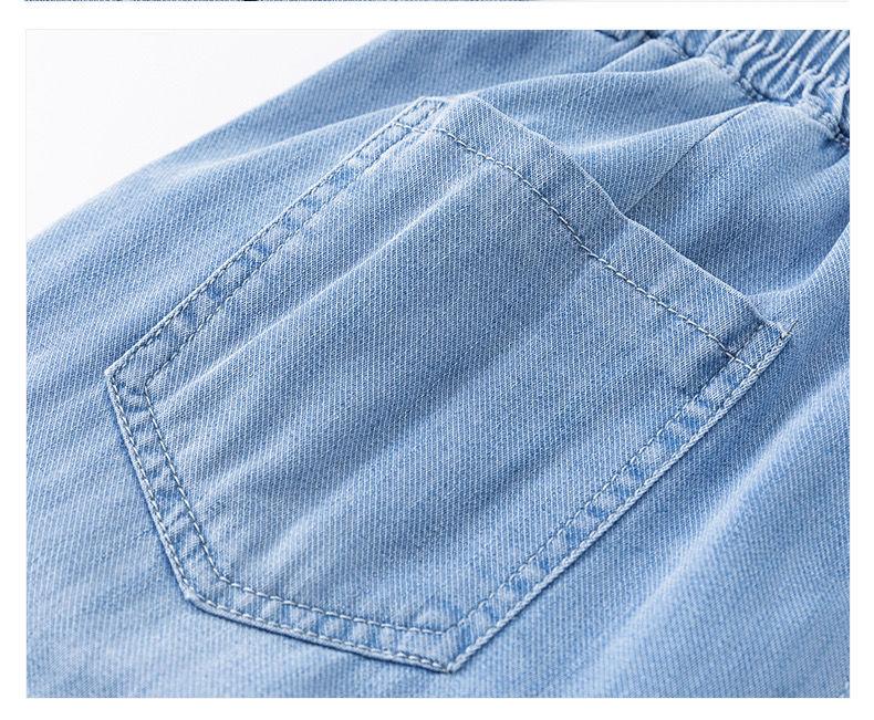 Женские летние тонкие широкие джинсовые шорты трапециевидного силуэта с высокой талией и широкими штанинами