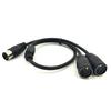 MIDI Din 5 Pin Splitter Y Adapter Cable, Dual 5Pin Female Keyboard