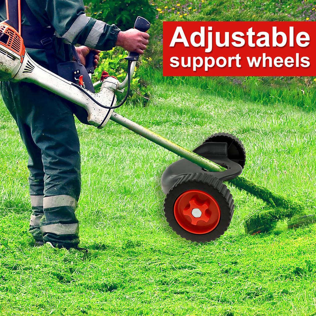 Weed Trimmer Support Wheel Household Manual Lawn Trimmer Adjustable Garden Accessories Weeding Pruning Double Wheel Bracket