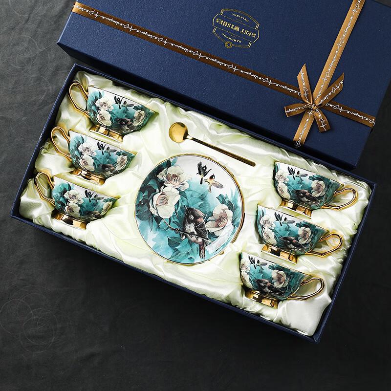 Керамическая европейская кофейная чашка и блюдце 'Рододендрон'