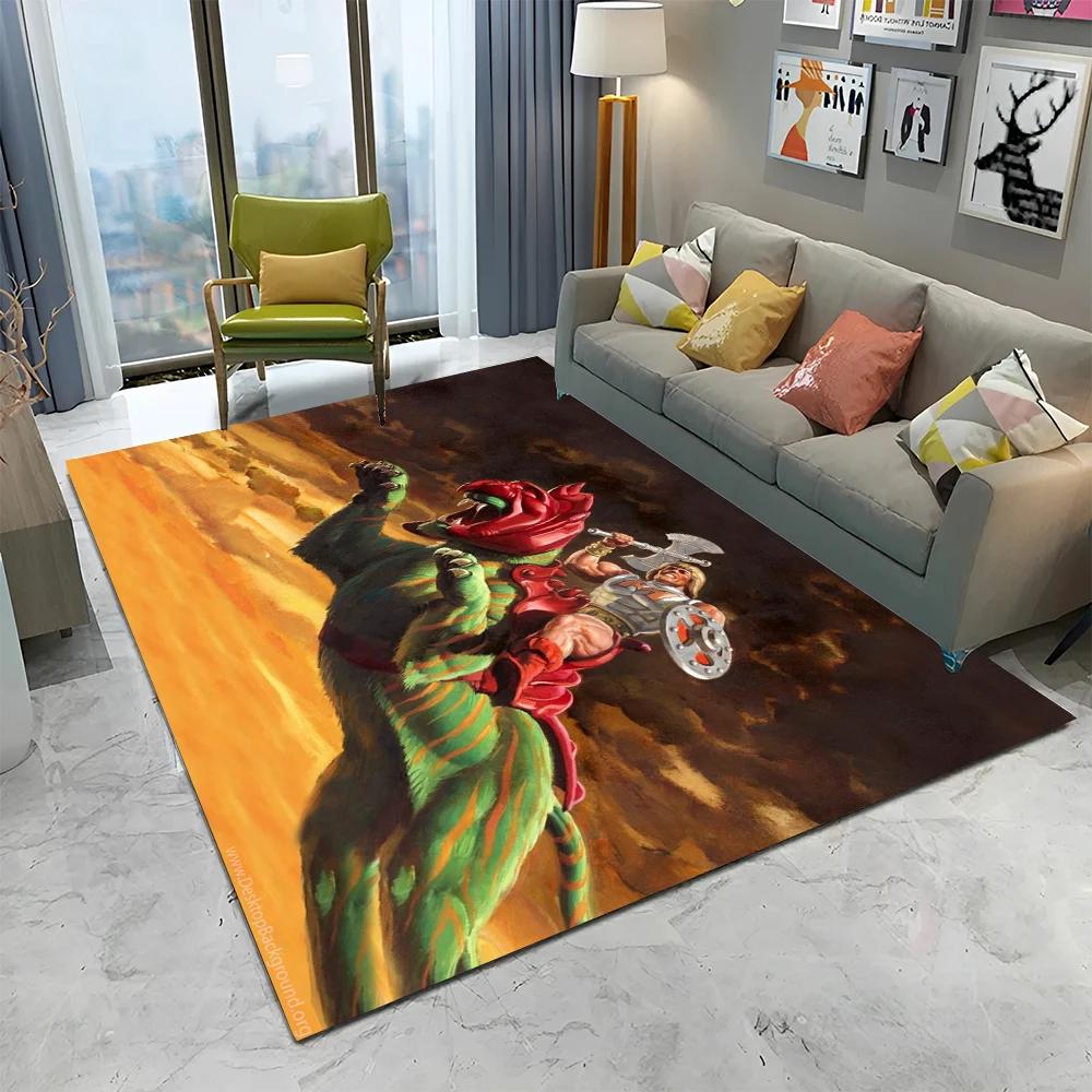 Ковер-циновка He Man Masters of The Universe для дома, гостиной, спальни, дивана, придверный коврик, декор, коврик для игровой зоны для детей, нескользящий коврик для пола