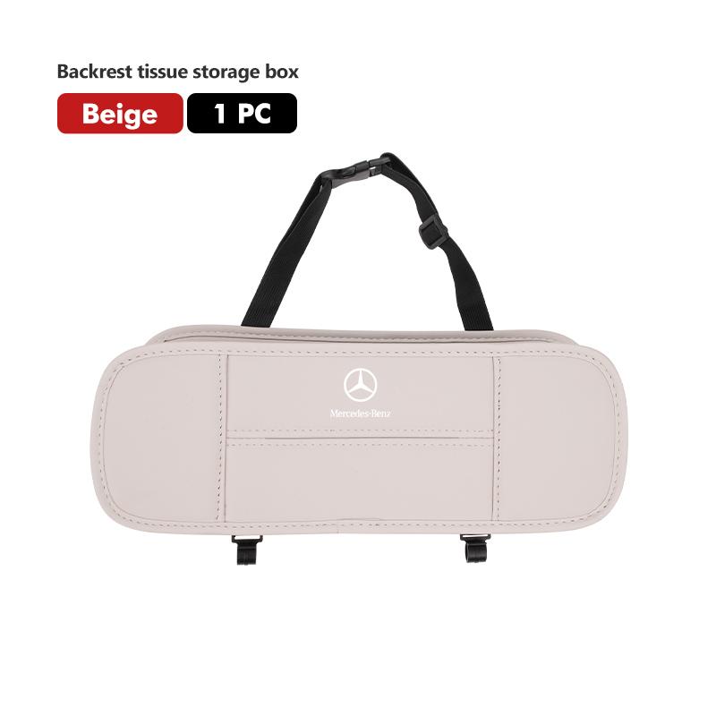 XDFMN1 Hot 2026 New For Benz Car Seat Backrest Tissue Box Multifunctional Organizer Storage Box For Mercedes Benz AMG A C E S G Class W