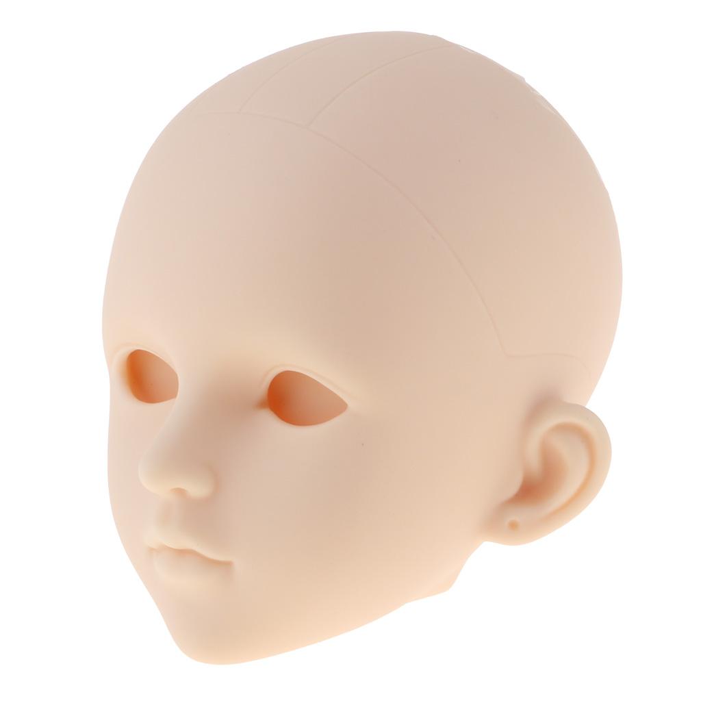 Plastic Female Doll Head Sculpt without Eyes /4 OB Custom Practise Make Up