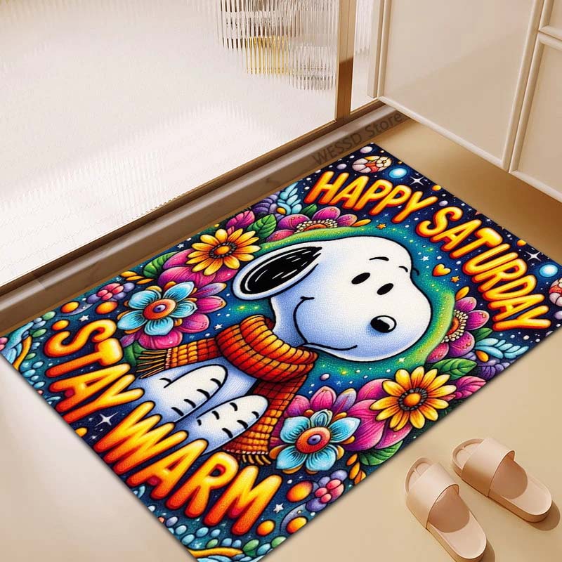 3D Snoopy anti-slip rug, suitable for living rooms, bedrooms, game rooms, sofas, home décor, doormats