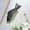 Simulated Fish Crucian Figurine Realistic Black White Artificial Model Fish Decoration Ornament Kids Animal Learning Toy Photo