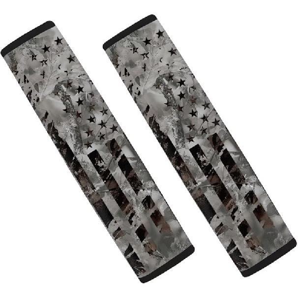 SEANATIVE Винтажный Американский Флаг Печать Накладка на Ремень Безопасности Автомобиля Защитный Чехол на Ремень Безопасности Комплект из 2 шт. Декор Салона Автомобиля