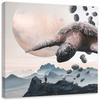 Canvas Print Tortoise Flying Above the Mountains