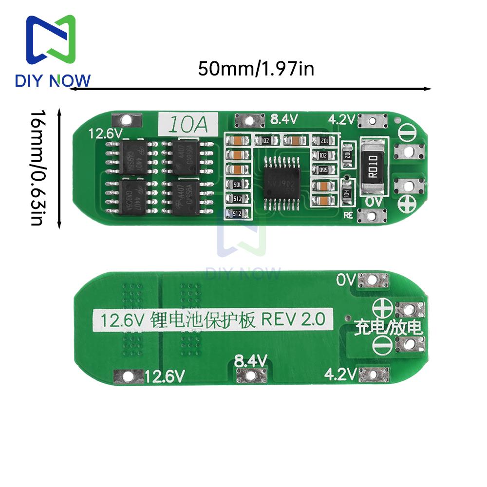 Плата защиты литиевых аккумуляторов 3S 20A BMS 12.6V 18650 Плата защиты заряда и разряда 10A Без балансировки на одном порту