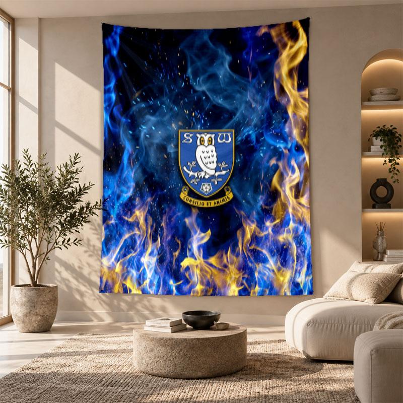 Decorative Tapestry,Sheffield Wednesday Football Printed Wall Art, Lightweight Wall Hanging For Bedroom Background