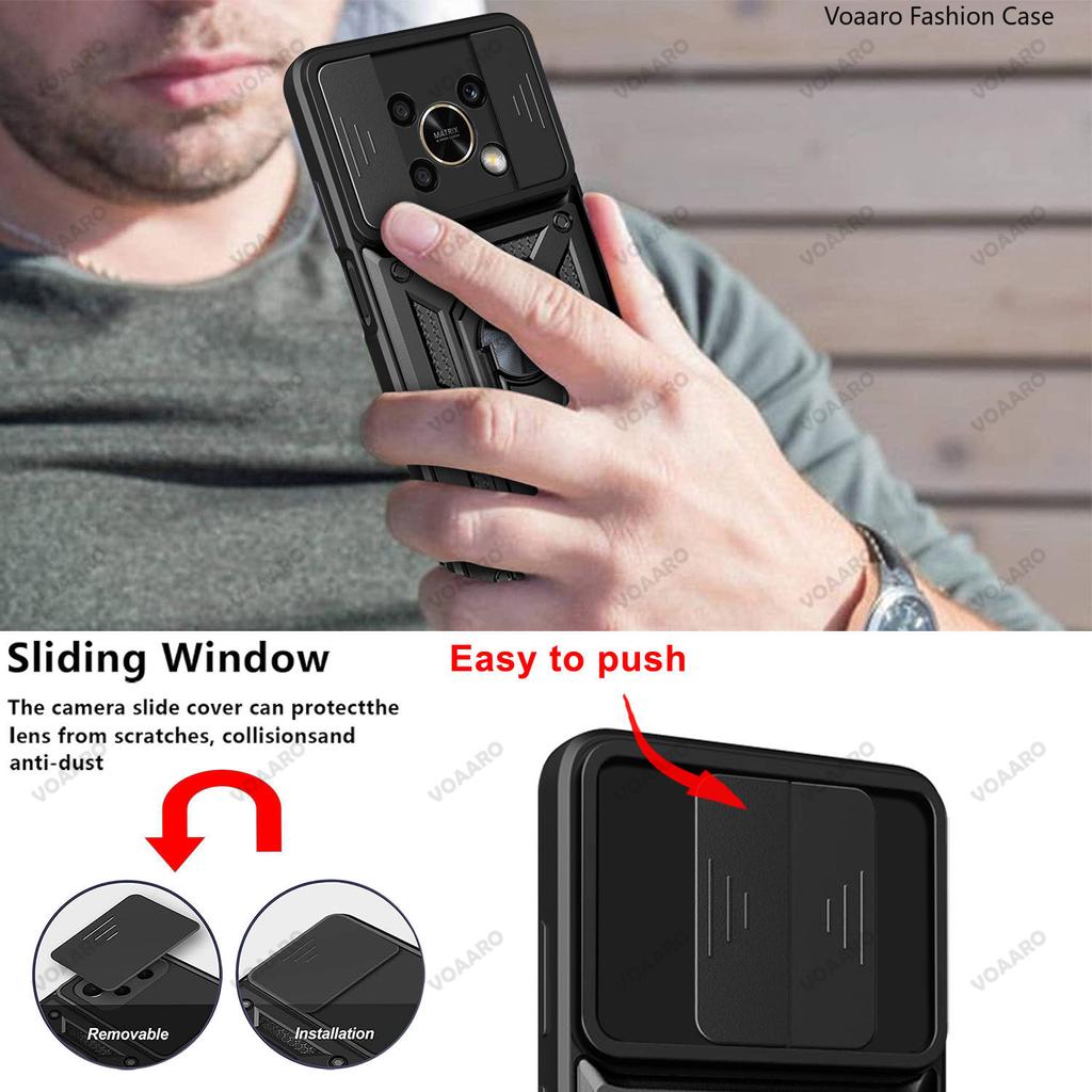 Slide Lens Protect Funda For Honor Y90 4G Case For Honor X9 X30 Y90 Y70 Plus Magic 4 Lite case Magnetic Ring Stand Holder Cover