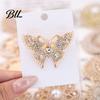 Vintage Lapel Pins Women Rhinestone Butterfly Brooch Pin, Insect Alloy Badge Pin Jewelry Accessories for Daily Wear Wedding Party Prom Bridal
