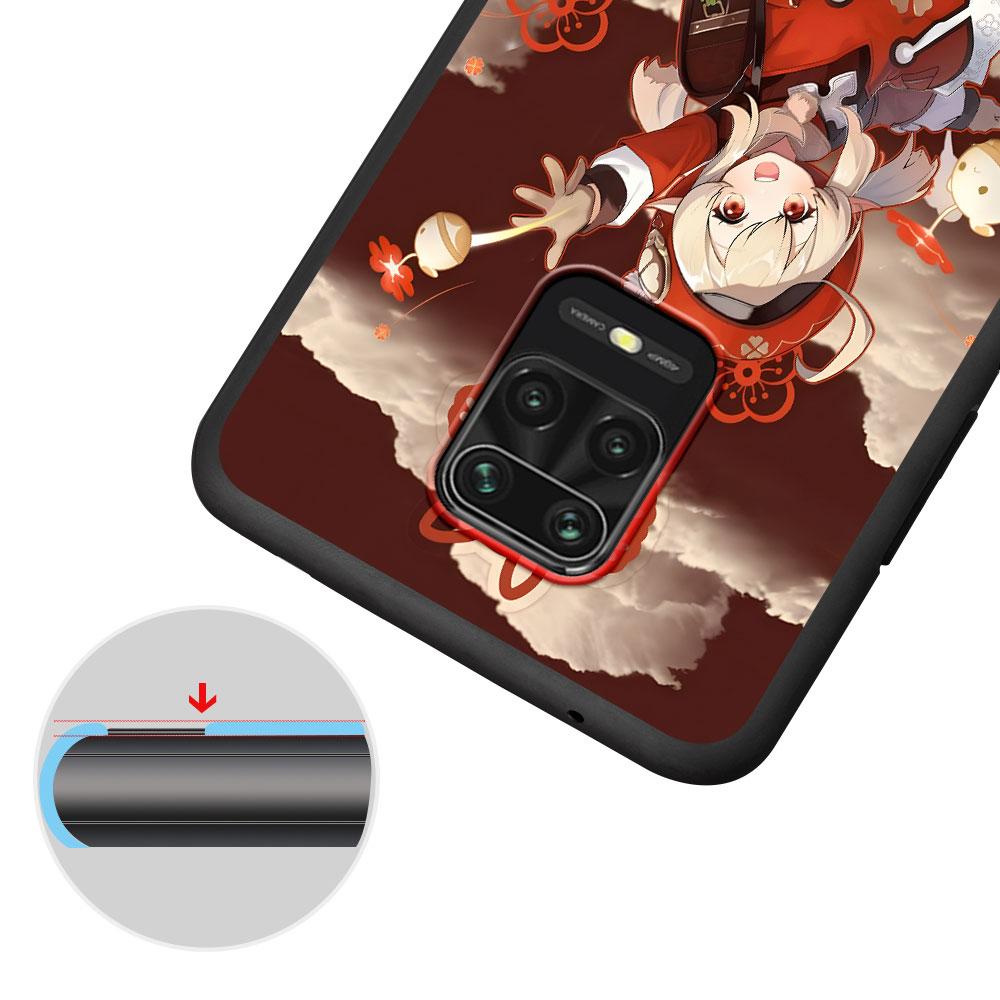 Klee Genshin Impact Case for Xiaomi Redmi 10A 10C 9C 12C 9A 9i 10 12 9 Prime 9T K40 Pro Black Soft TPU Mobile Phone Bag Cover