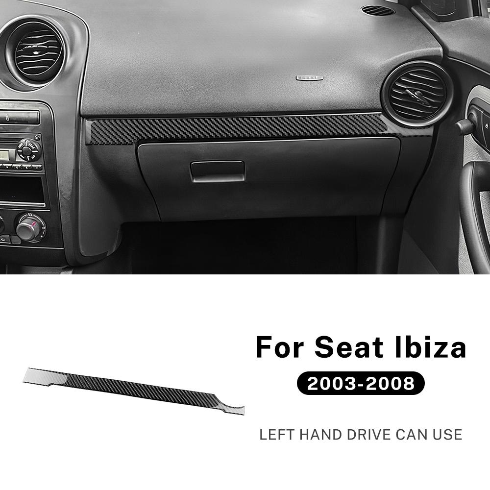 sdbn7 Real Soft Carbon Fiber Sticker For Seat Ibiza 6l 2003 2004 2005 2006 2007 2008 LHD RHD Car Passenger Co-pilot Strip Interior