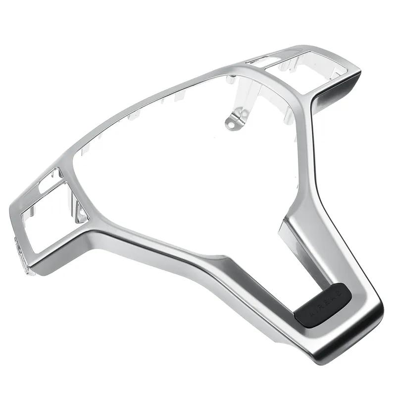 Silver/Black Car Steering Wheel Frame Trim Cover AMG Style For Mercedes For Benz C E CLA CLASS W204 W212 W117 C172 2012-2014