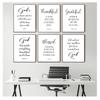Wall Art Canvas Painting Scripture God Quote Posters and Prints Pictures Living Room Home Decor Bible Verse Typography Christian