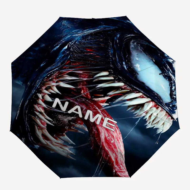Personalized Name V-Venom Print Umbrella - Automatic Open/Close, Eight-Rib Durable Frame, Automatic Folding Umbrella