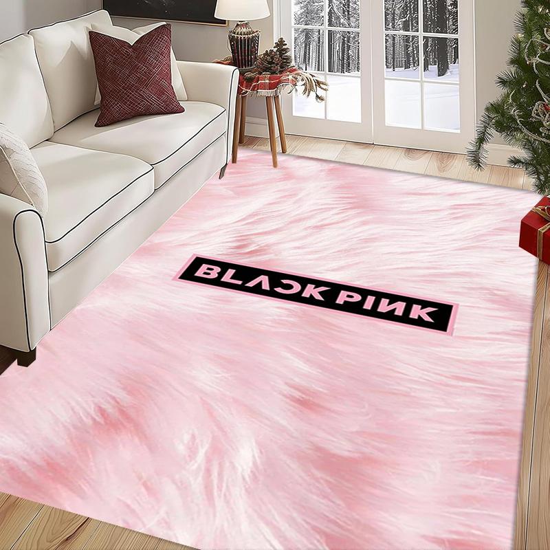Blackpink Heartbeat Glow carpet printing Home Decor Dormitory decoration Room Christmas gifts