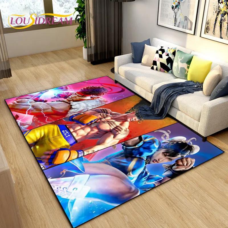 Коврик Street Fighter в стиле ретро, коврик для геймера, коврик для гостиной, спальни, диван, коврик для украшения, детский нескользящий напольный коврик