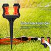 3PCS 26cm Height Hose Guide Stake Black Water Pipe Holder Spike  Garden Border Use