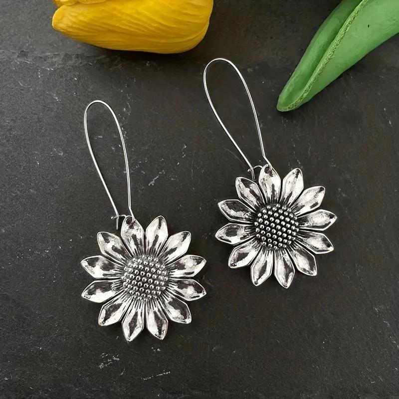 Модные серьги-подсолнухи в стиле бохо для женщин, помолвки, свадьбы, цветочные висячие серьги