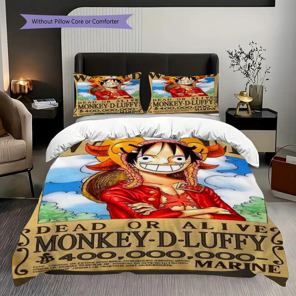 Adventure Awaits One Piece'S Epic Journey Threepiece Set 1 Duvet Cover 2 Pillowcase Without Core Christmas Birthday Gift