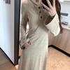2025 European Hooded Long-Sleeve Dress - Slimming Waist, Spring & Autumn Student Style
