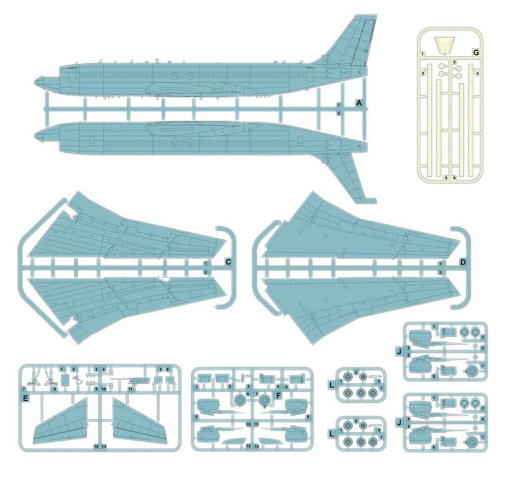 Roden Масштабная пластиковая модель американского авиалайнера Boeing Pan Am RE14338 1/144 707-321 (Самолет)