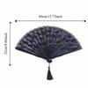 Bamboo Frame Lace Handheld  Folding Fan with Bags Bamboo Silk Folding Fan  Wedding Decoration