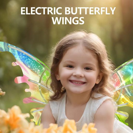 Электрические крылья бабочки-феи со светодиодной подсветкой, светящиеся радужные крылья для девочек, женщин, костюм для ролевых игр для вечеринки, Рождества
