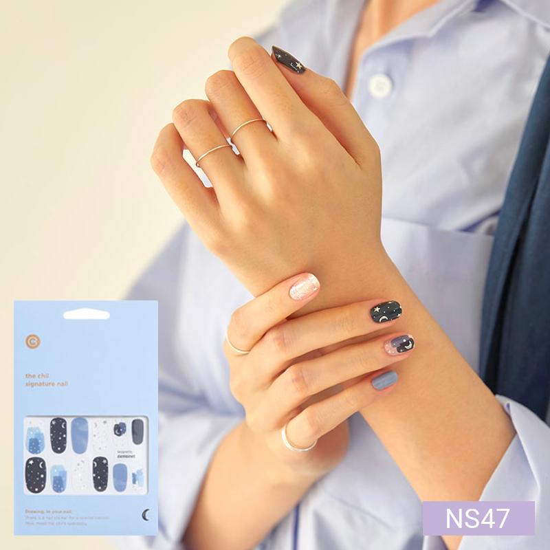 Гламурные наклейки для ногтей с ракушками и глиттером 24 шт. | Самоклеящиеся полоски, Смелый шик, Быстрый 5-минутный маникюр