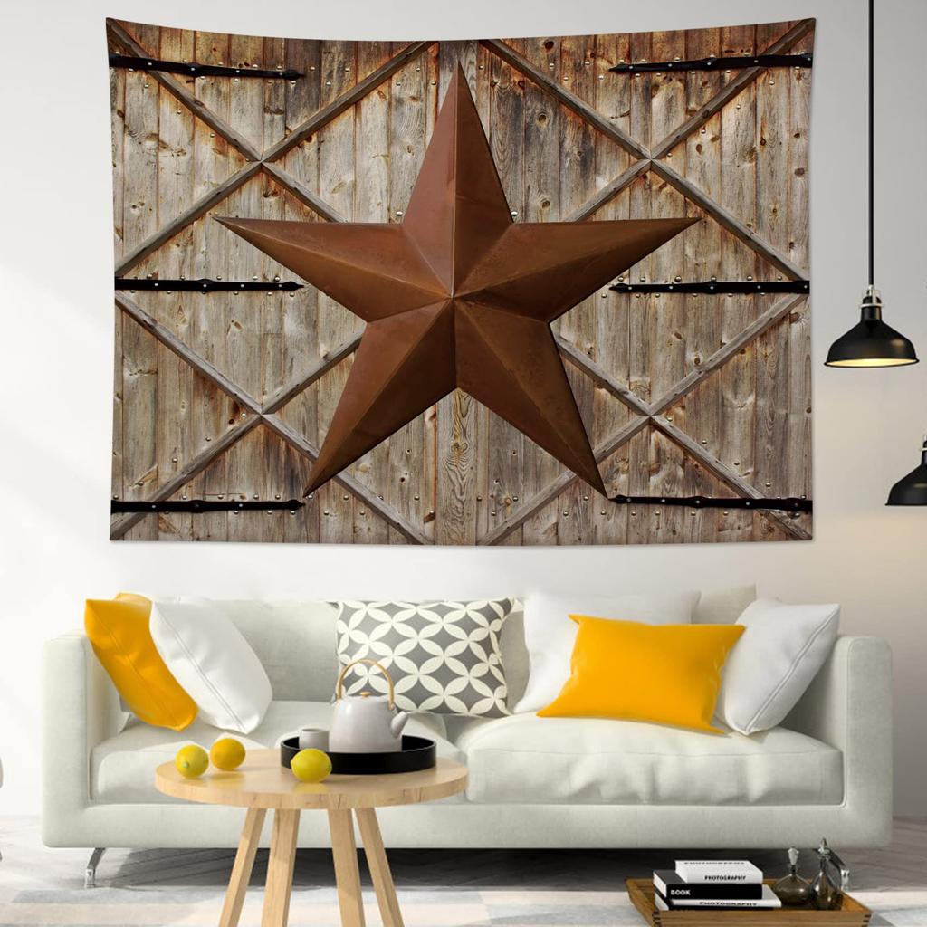 Деревянный гобелен с принтом на дверь сарая в деревенском стиле, домашняя спальня, гостиная, декор стен общежития, тканевый гобелен