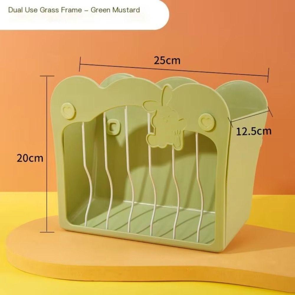 Large Capacity Rabbit Hay Manger Hanging Small Animal Food Feeder Rack New Rabbit Grass Feeder