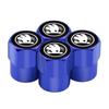 WMTY7 4pcs Car Aluminum Styling Emblem Wheel Tire Valve Stem Air Caps For Skoda Octavia Fabia Rapid Yeti Superb Octavia A5 A7 VRS VII
