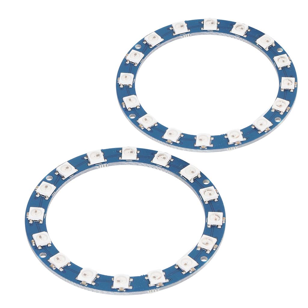 2 шт. RGB светодиодное кольцо 16 бит интеллектуальное полноцветное яркое 5 В цифровой порт WS2812B 5050