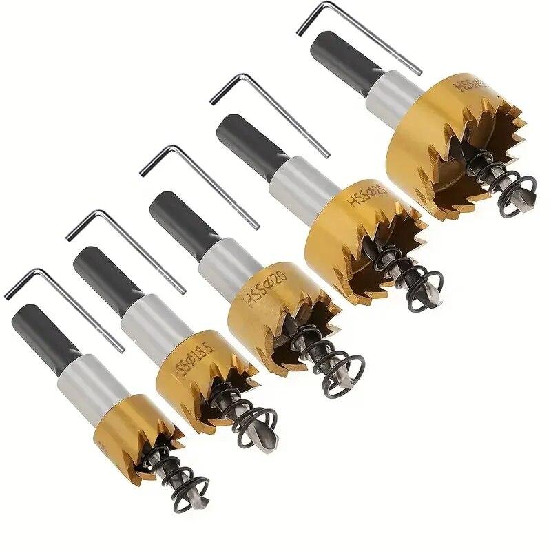 Hole Saw Cutter Drill Bit Set Holesaw Core HSS Wood Soft Metal Sheet Plastic PVC Stainless Steel High Speed for Power Tool