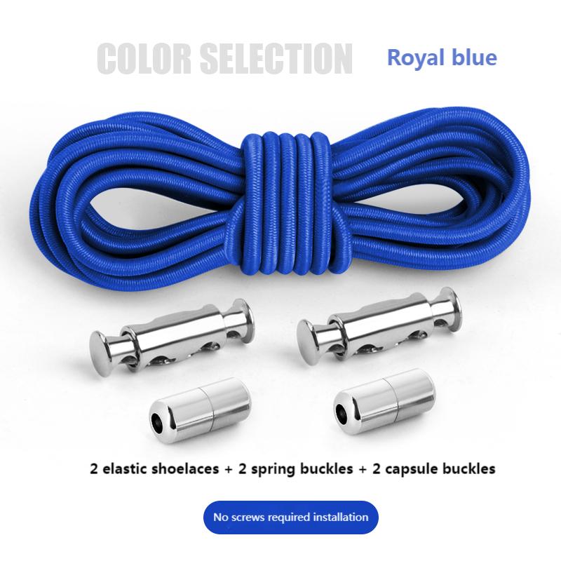 Эластичные шнурки без завязок, круглые шнурки с металлическим замком без завязок, кроссовки, ботинки, шнурки для детей и взрослых, быстрые ленивые шнурки для обуви