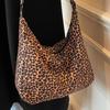 Корейский стиль Модный леопардовый принт Большая вместительная сумка-тоут Новая повседневная женская сумка через плечо Ретро сумка через плечо