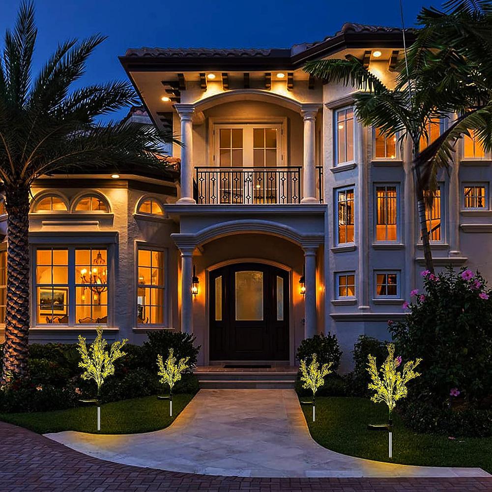 Солнечная лампа для сада с рапсом, светодиодная лампа для цветочного кола, уличная водонепроницаемая лампа для двора - патио