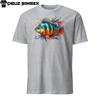 Colorful Bass Fish Trout Splashes Unisex T-Shirt | Fishing Graphic Tee