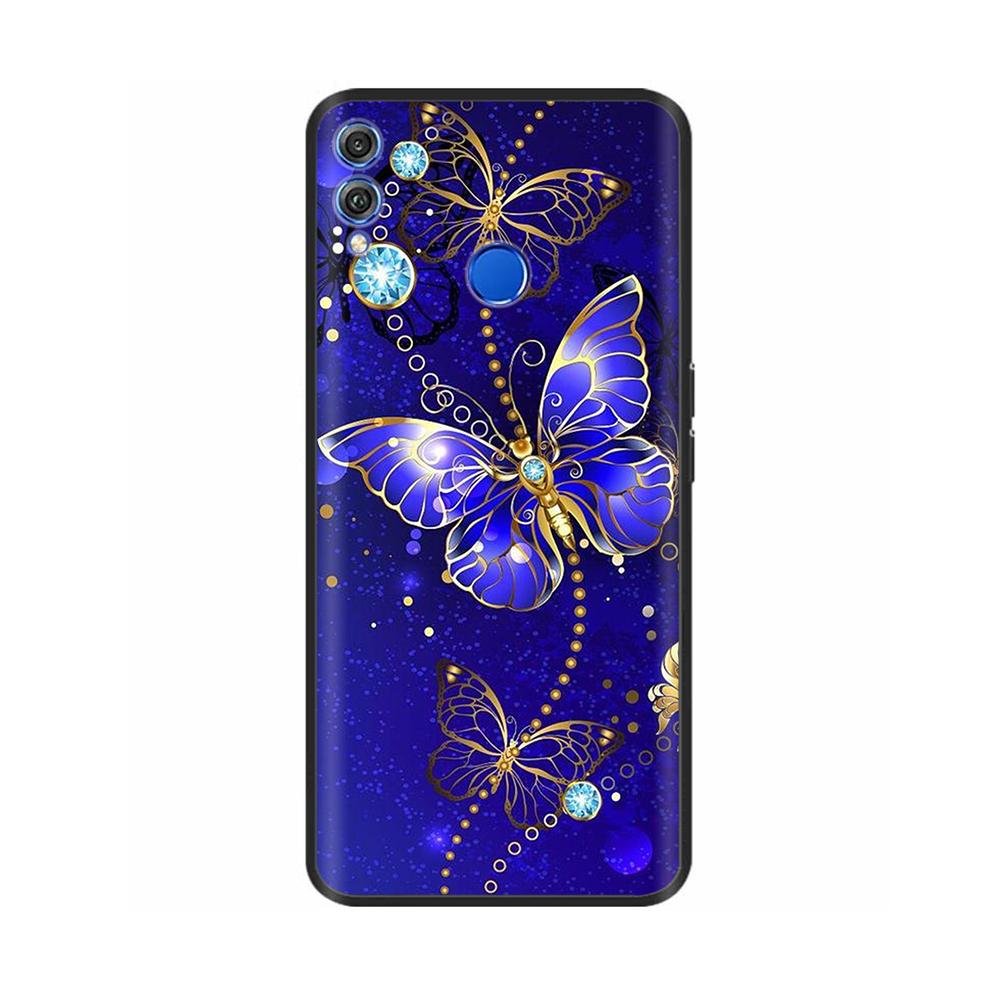 Для Honor 8X Чехол Мягкий Жидкий Силикон Полное Покрытие Чехол для Телефона Для Huawei Honor 8X Чехлы Honor8X Милый Панда Задняя Крышка Fundas