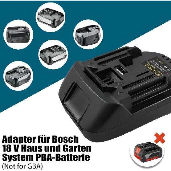 Адаптер аккумулятора Bosch на Makita для преобразователя аккумулятора Bosch 18V PBA в электроинструмент Makita 18V