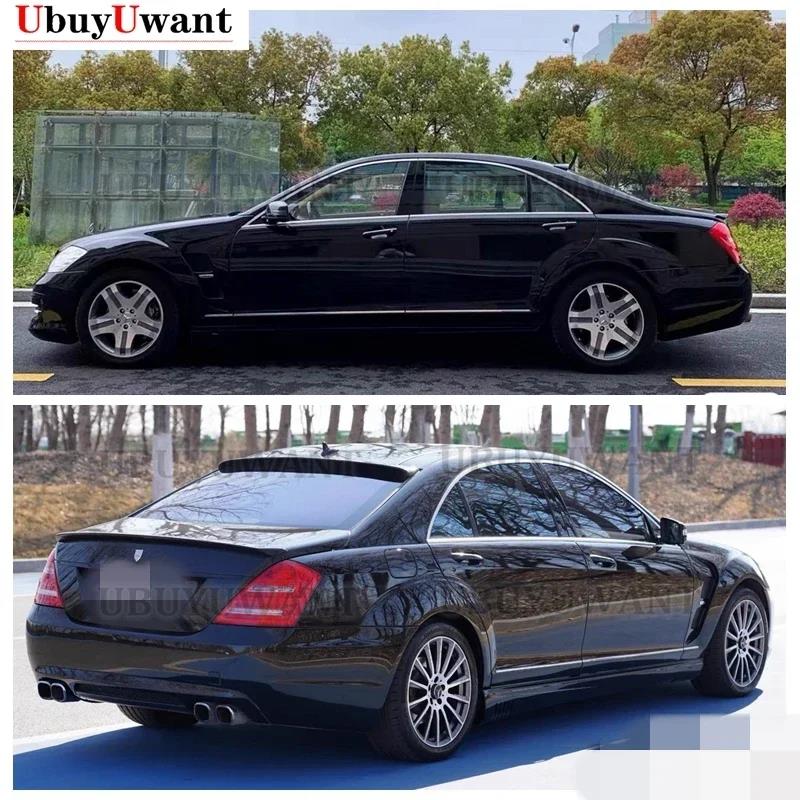 For Benz S Class W221 Rear SpoilerAnd Roof Spoiler 2007-2013 S65 High Quality ABS Carbon Fiber Color Rear Roof SpoilerGood product