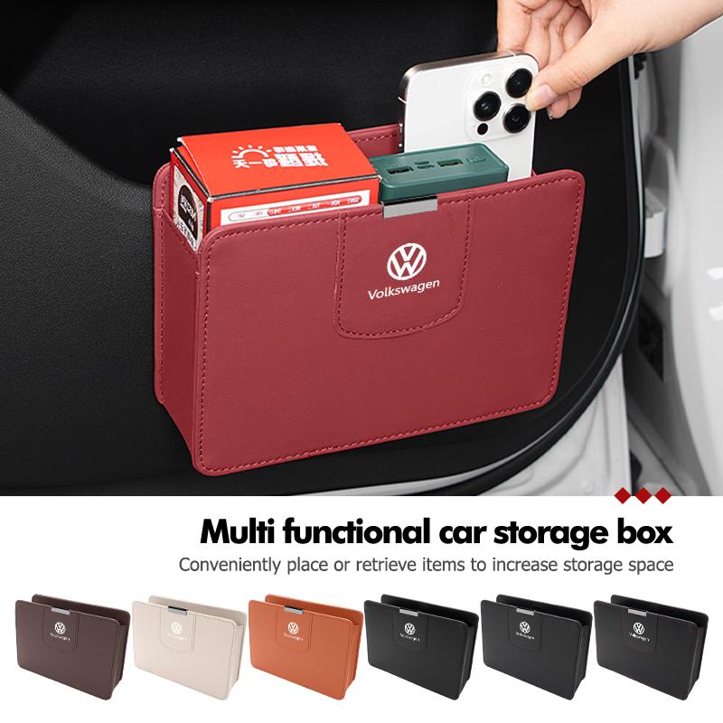 O2Car Seat Side Door Trash Can Hanging Garbage Bin Receipts Card For Volkswagen VW Scirocco Jetta Beetle Golf 4 5 6 Passat Polo B5