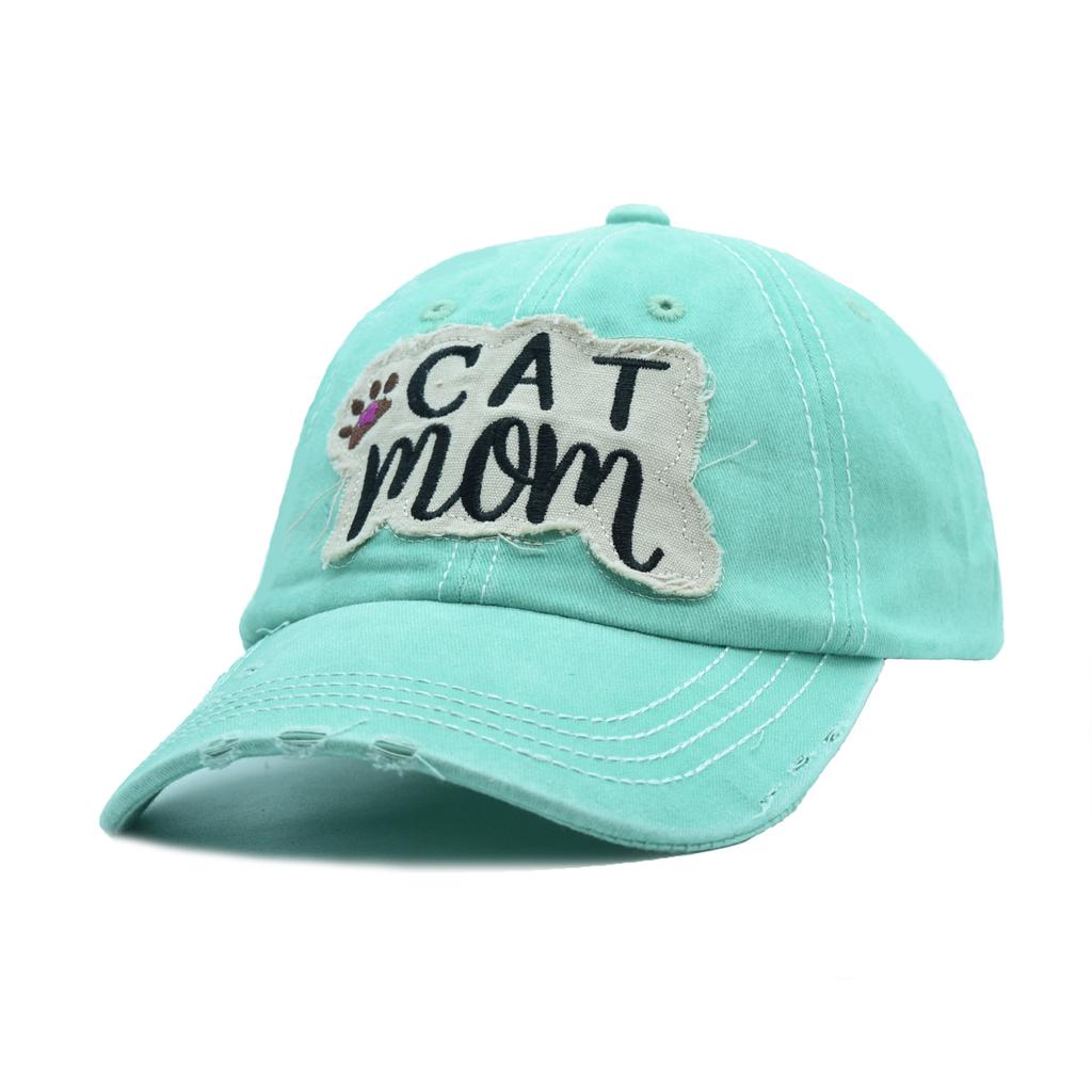 New CAT old sticker embroidery cotton washed baseball cap outdoor fashion sunshade trend