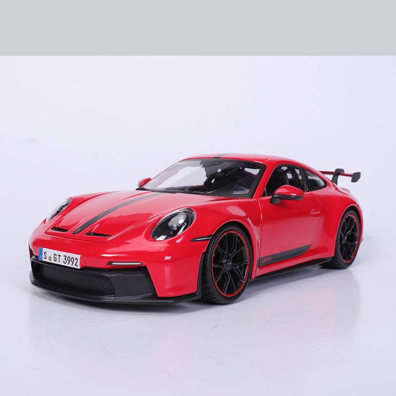 AABKP1 Maisto 1:18 2022 Porsche 911 GT3 Sports Car Orange Static Die Cast Vehicles Collectible Model Car Toys
