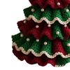 Handmade Crochet Christmas Tree DIY Crochet Christmas Tree Kit with Bow Faux Pearl Decor Holiday Craft Starter Set for Beginners