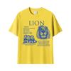 Vintage Safari Animal Lion Infographic Gift Tee Shirt Unisex Unisex Harajuku Fashion Cool Tshirt Cotton Casual Short Sleeve T Shirt