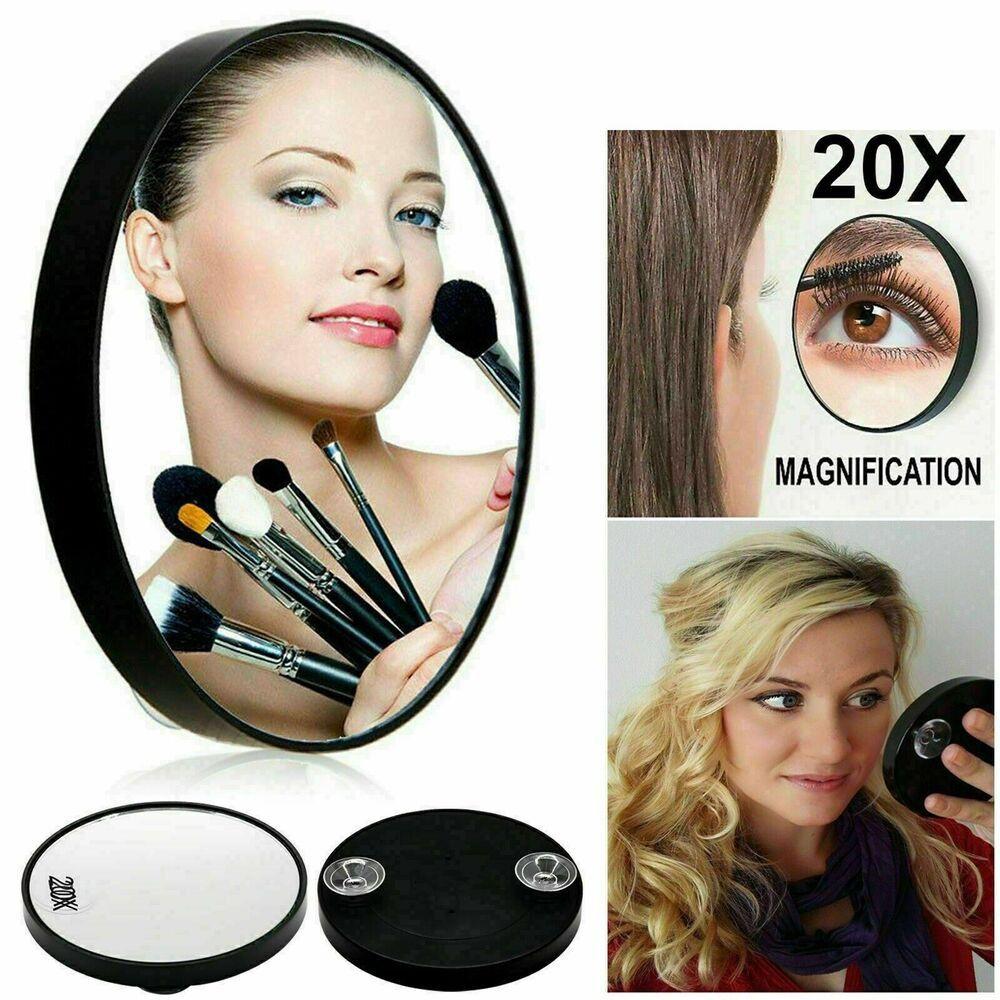 New Cosmetics Tool Acne Pores Round Two Suction Cups Makeup Mirror 20X Magnifying Mirror